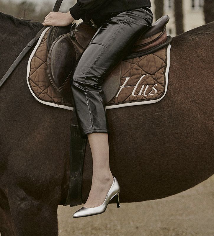 escarpin métallisé argent